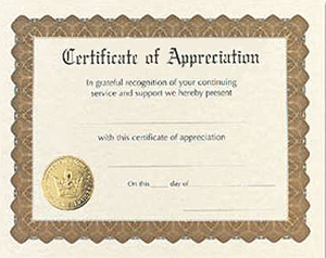 Appreciation Certificates - Printable Certificates for Appreciation ...