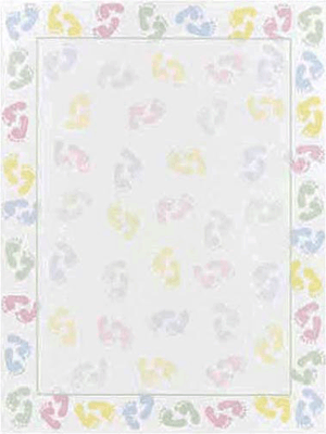 Baby Feet Border Paper - Baby Feet Paper with Border | Great Papers